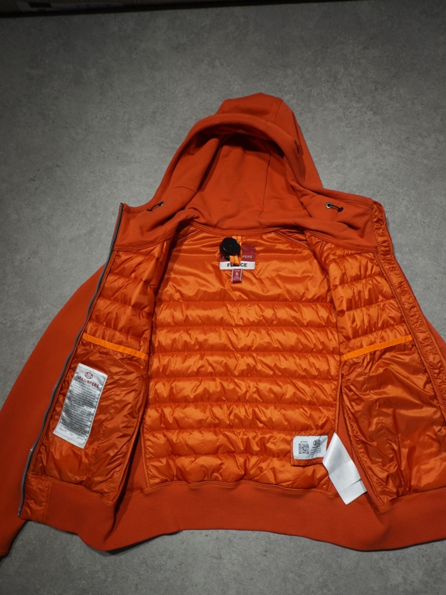 Veste bi-matières PJS orange (S femme)