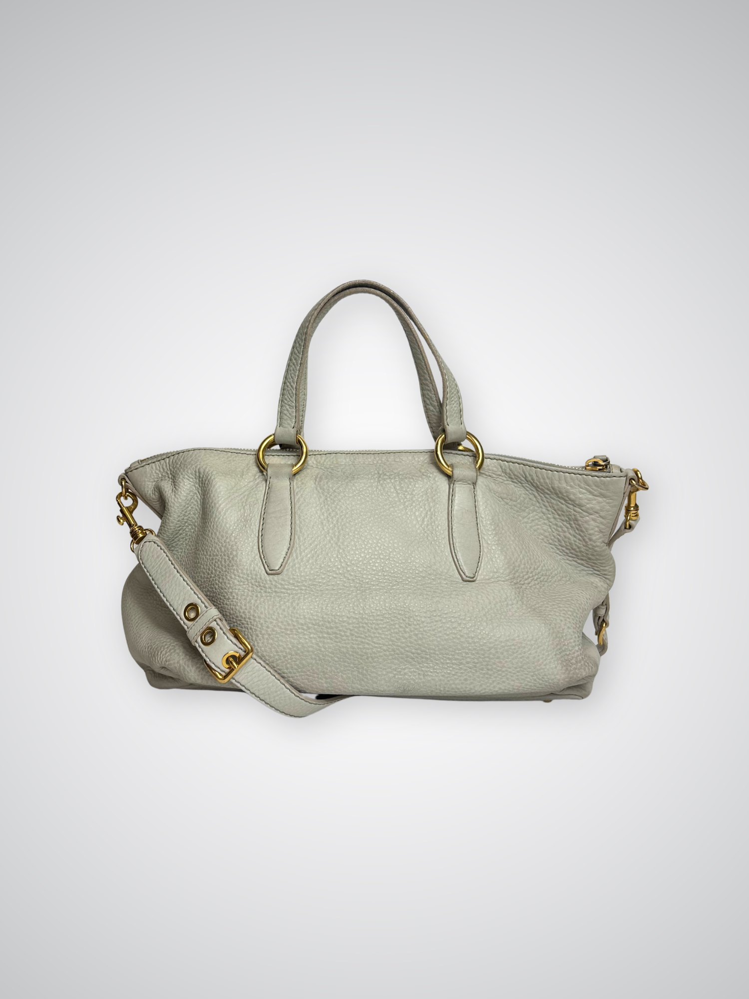 Sac Cabas écru Miu Miu