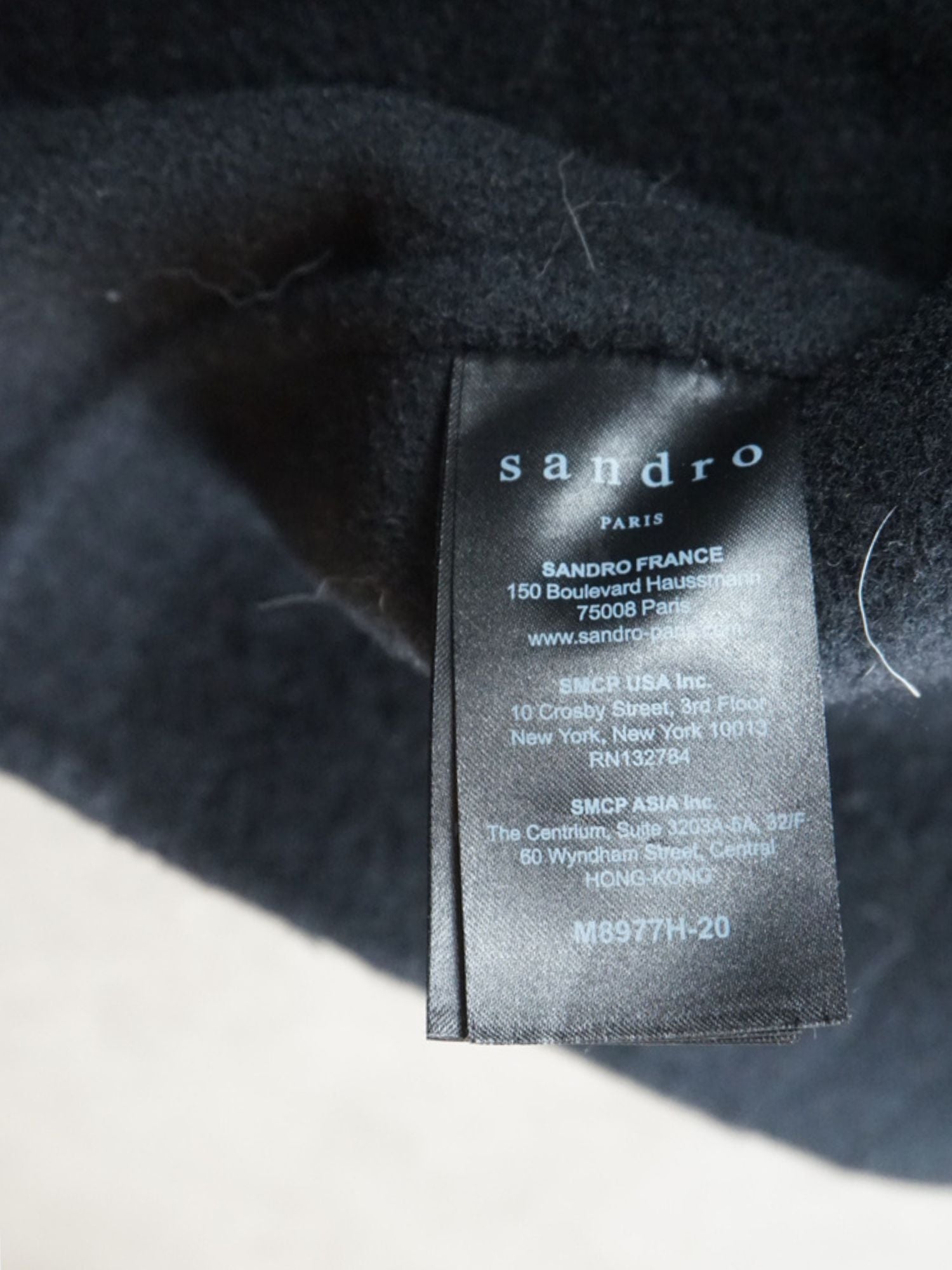 Manteau long pieds de poule Sandro (S femme)