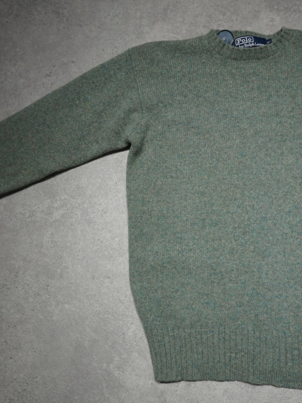 Pull en laine vert Ralph Lauren (S)
