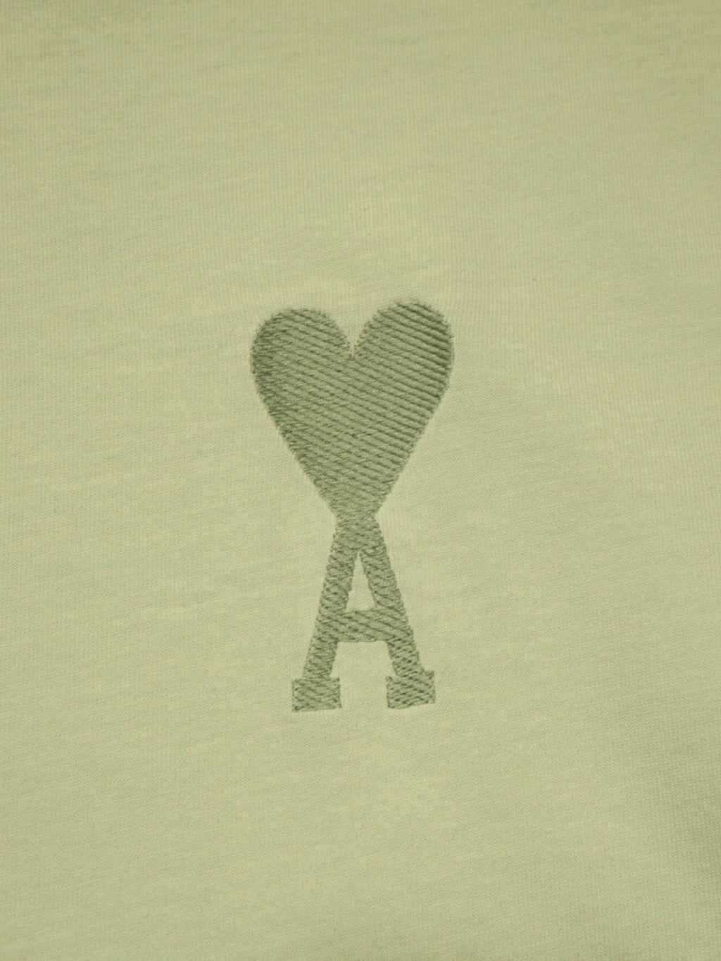 T-shirt vert d’eau ton sur ton AMI Paris (L)