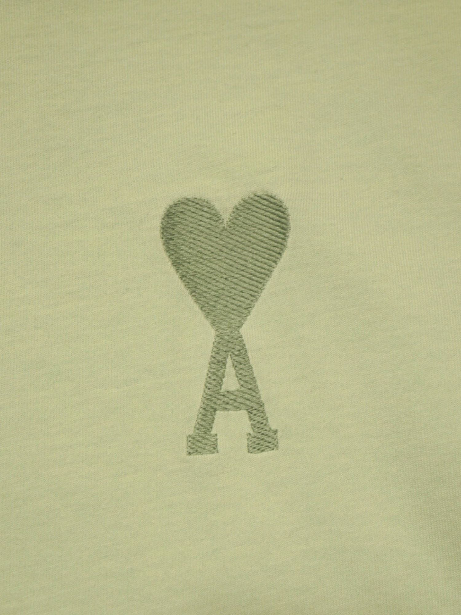 T-shirt vert d’eau ton sur ton AMI Paris (L)