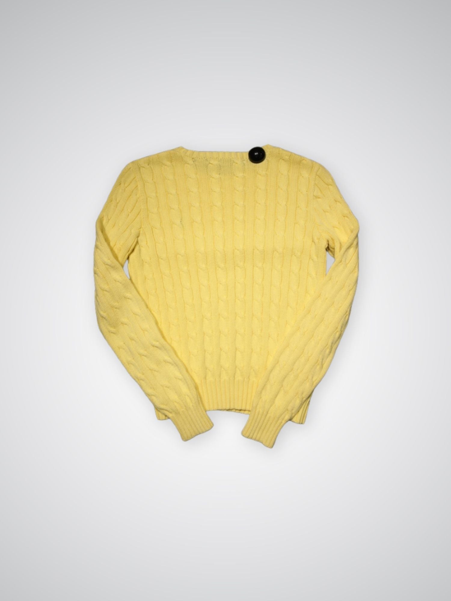 Pull torsadé jaune pâle Ralph Lauren (M femme)