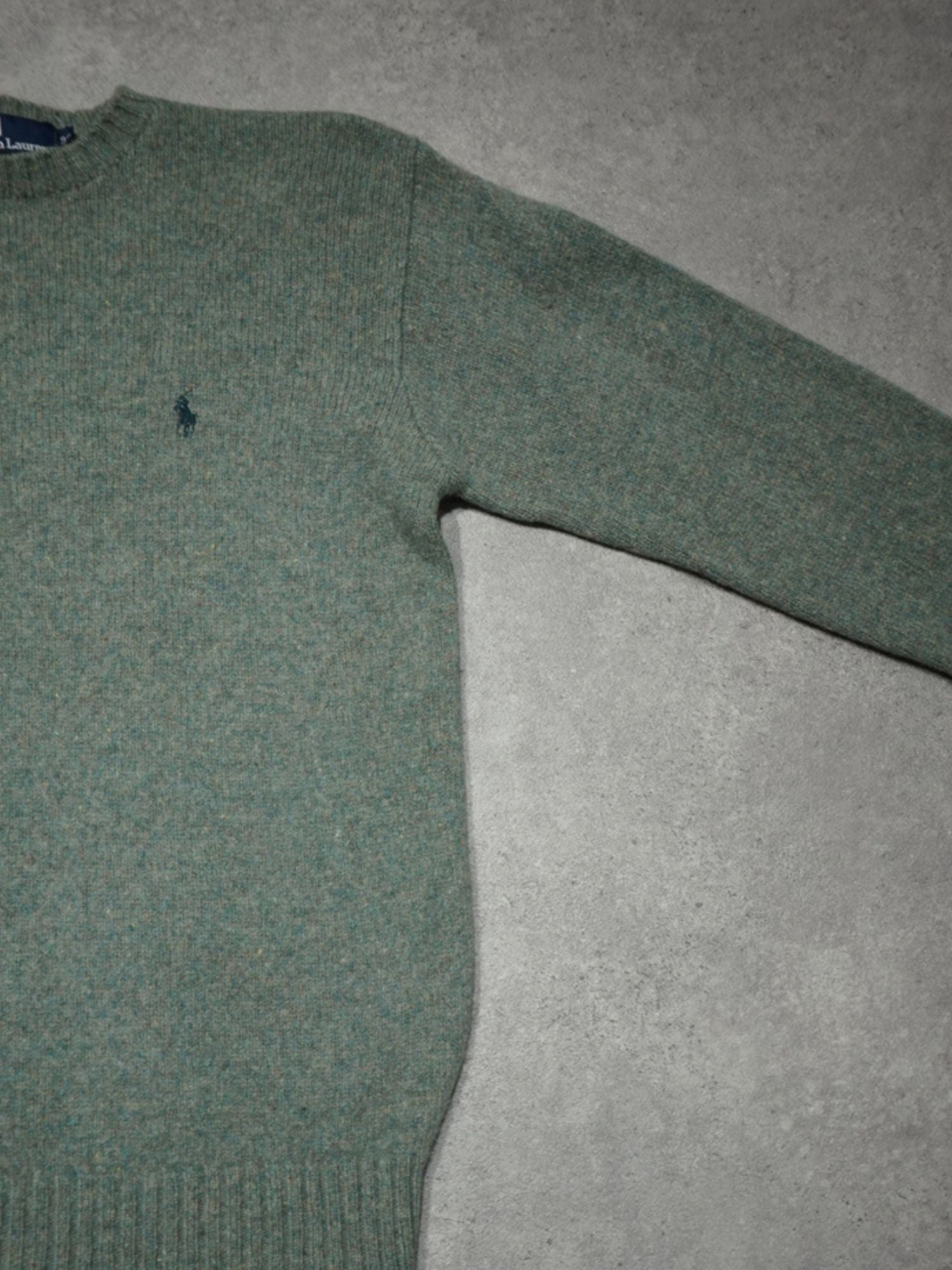 Pull en laine vert Ralph Lauren (S)