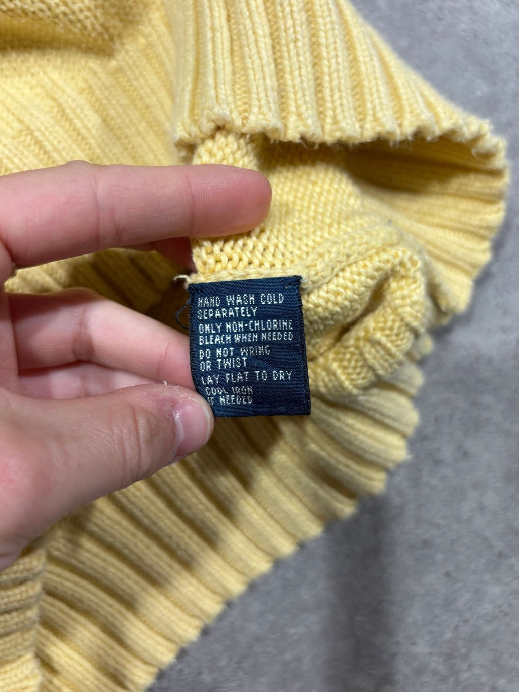 Pull Ralph Lauren grosses mailles jaune (S)