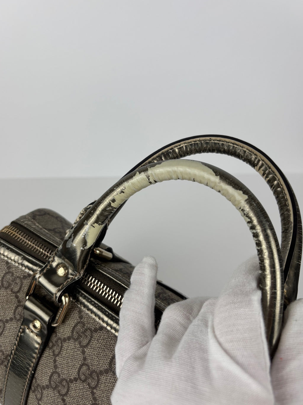 Sac mini Boston Gucci argenté