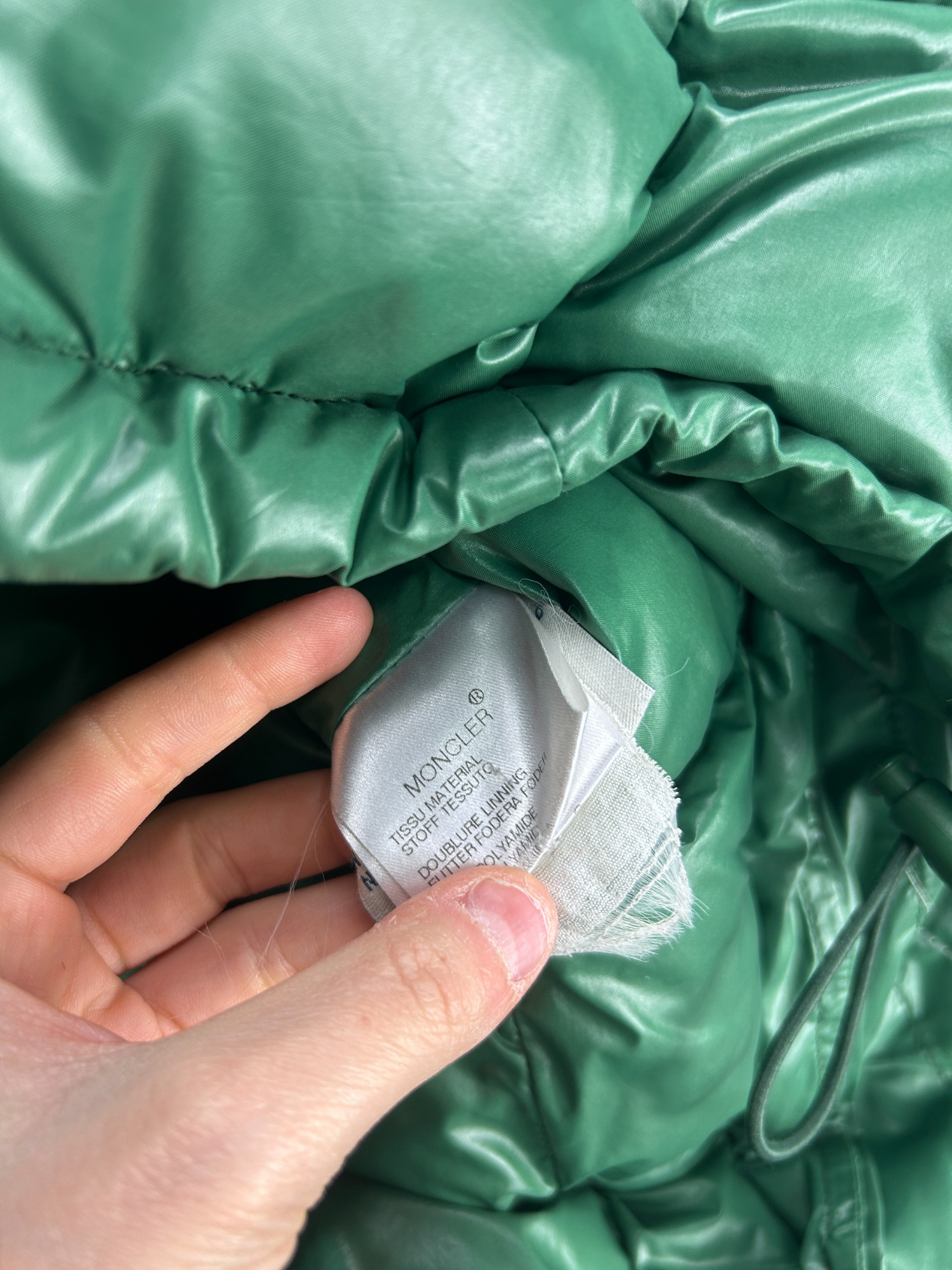 Doudoune Moncler verte (M femme)