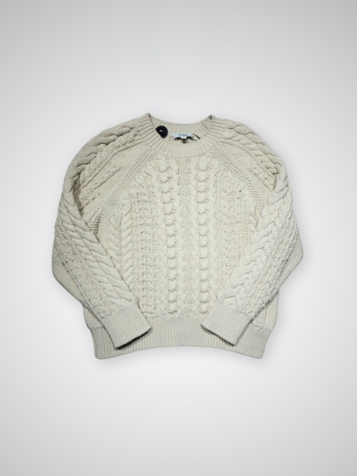 Pull épais torsadé beige COS (L femme)