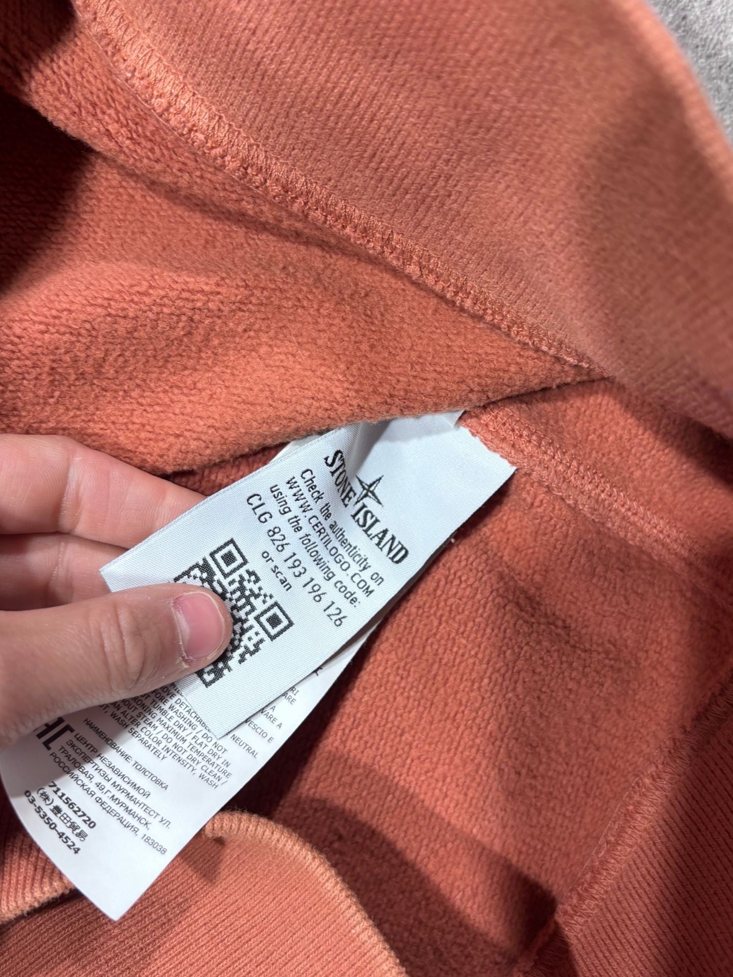 Sweat Stone Island orange (S)