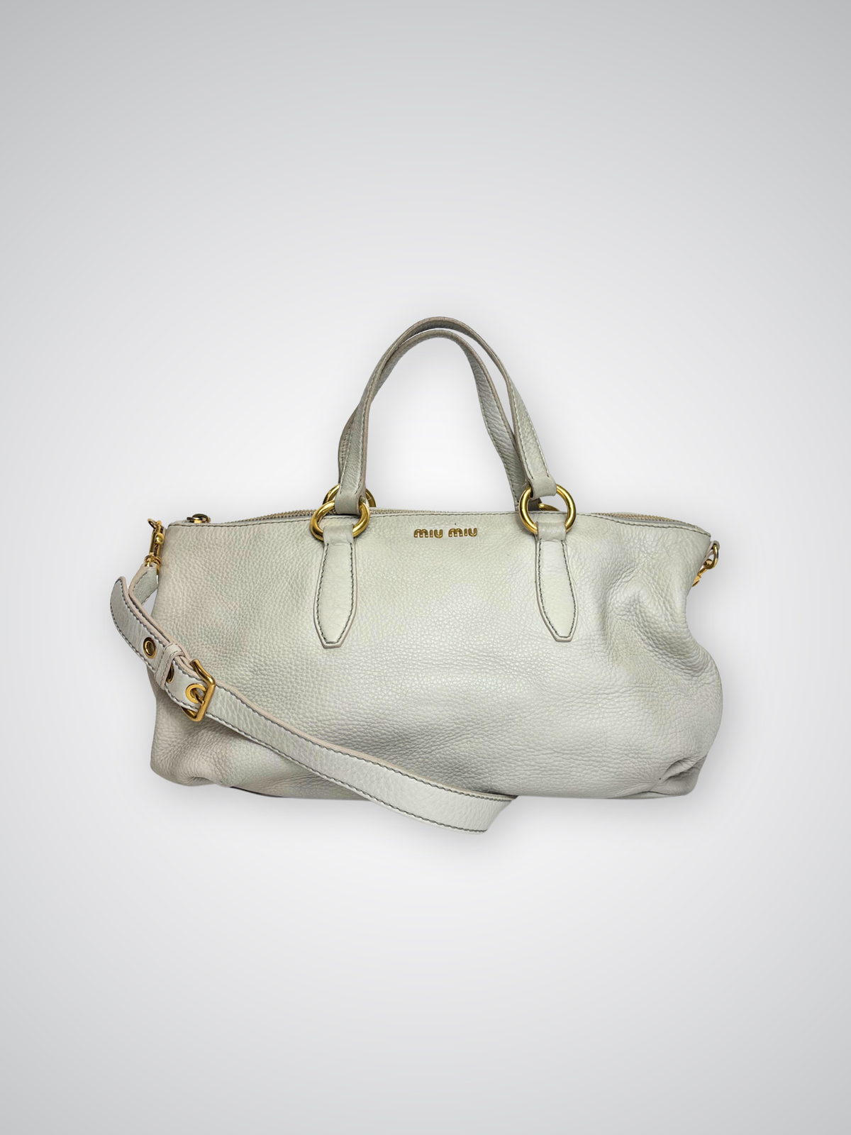 Sac Cabas écru Miu Miu