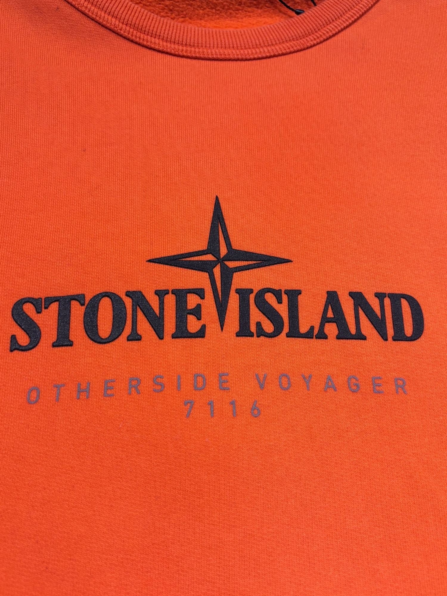 Sweat orange Stone Island (14 ans - S)