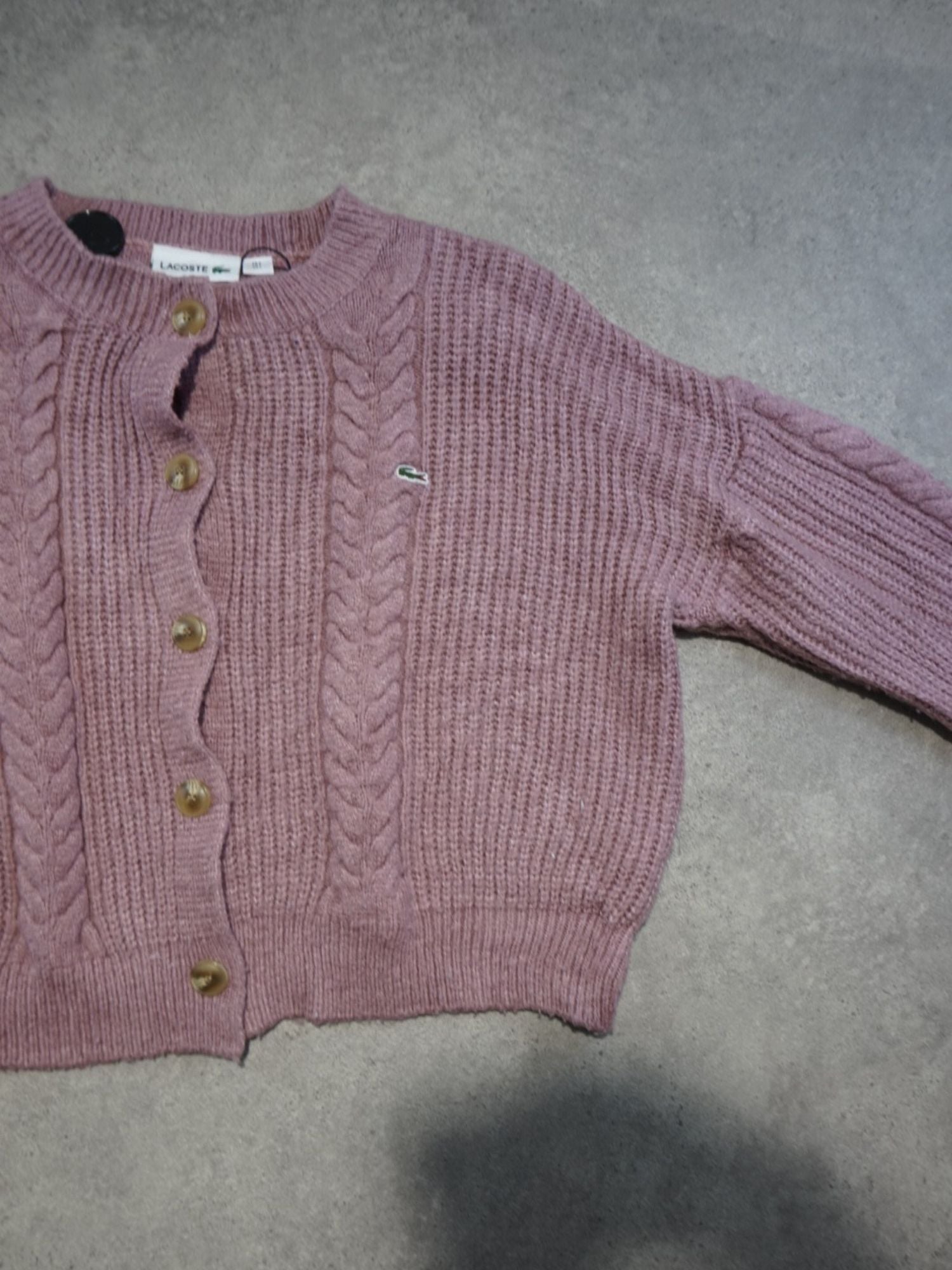 Cardigan rose Lacoste (M femme)