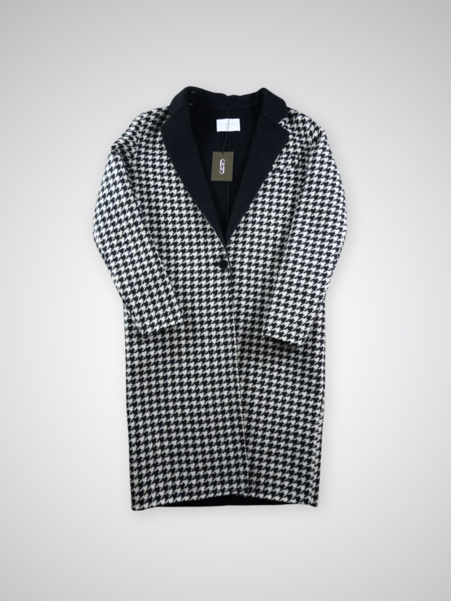 Manteau long pieds de poule Sandro (S femme)