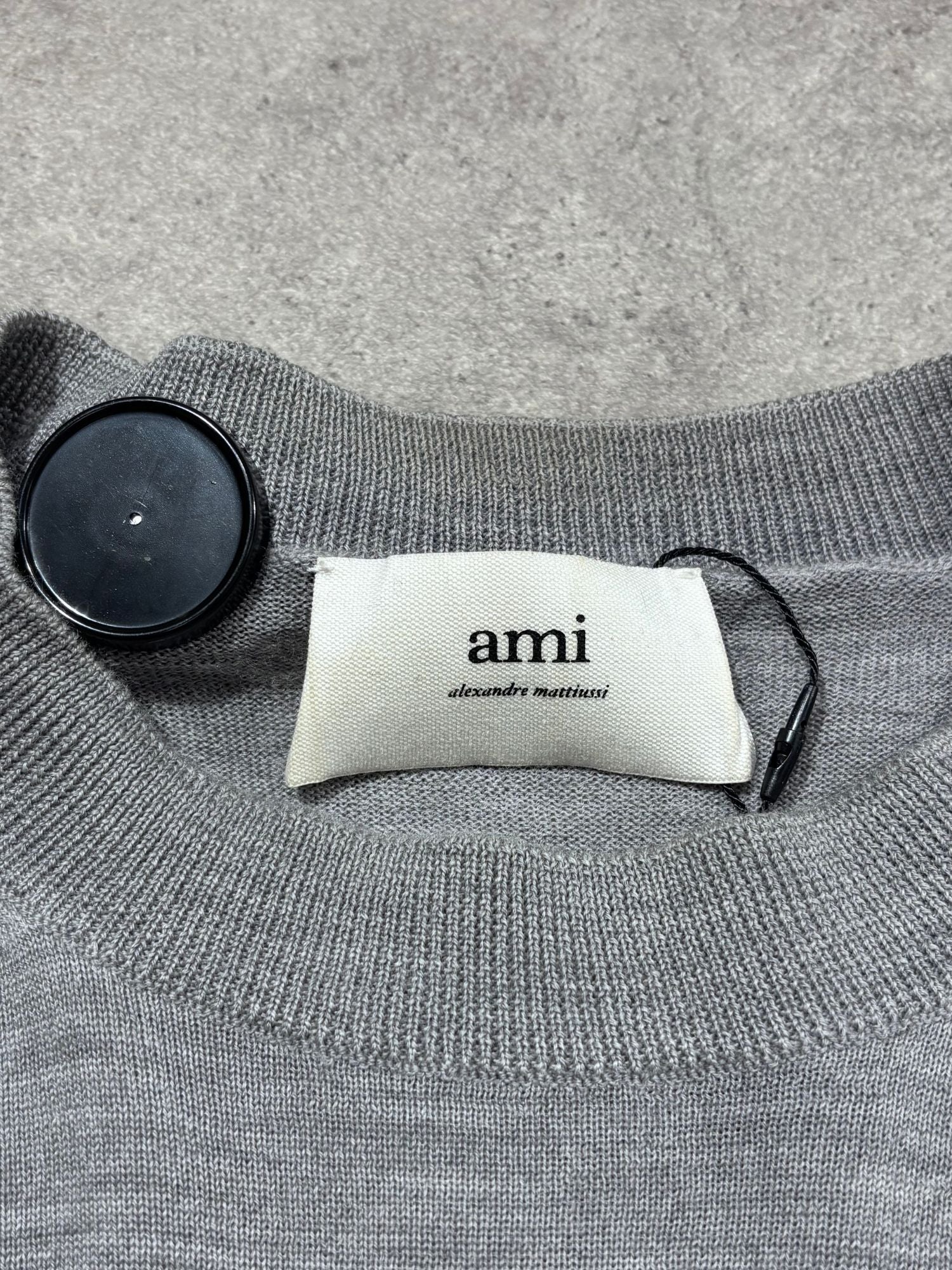 Pull fin gris AMI Paris (M)