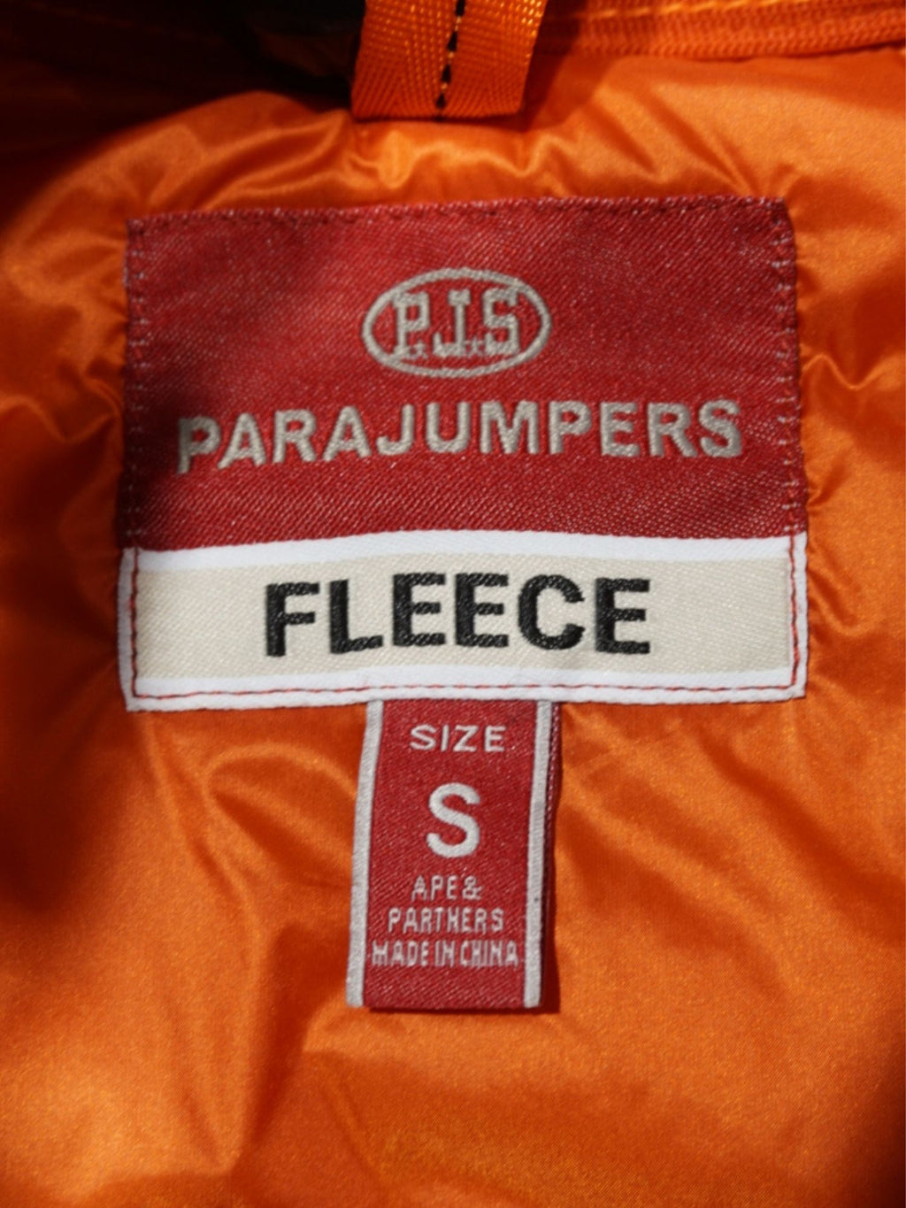 Veste bi-matières PJS orange (S femme)