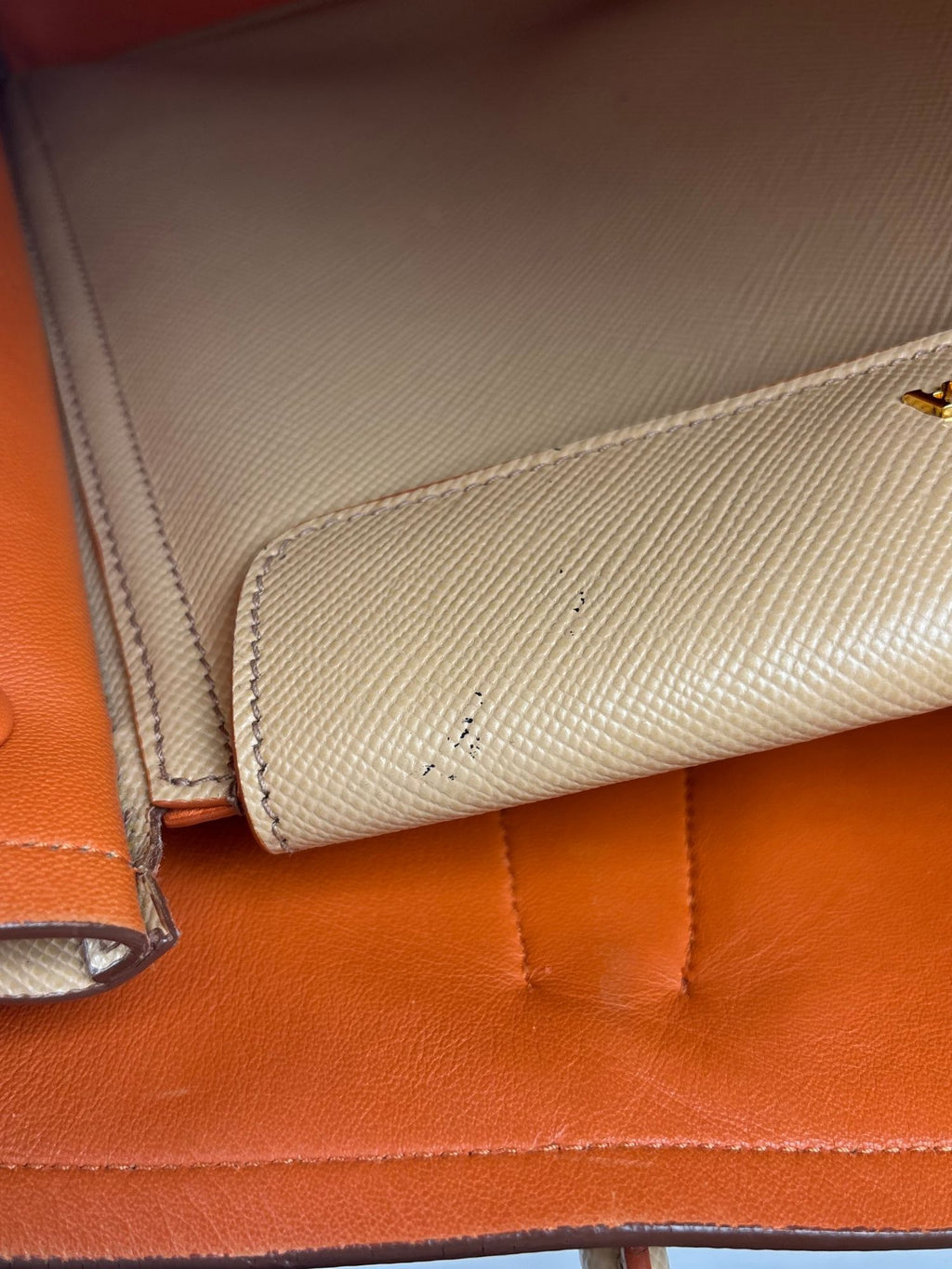 Sac Double Cabas Prada cuir Saffiano