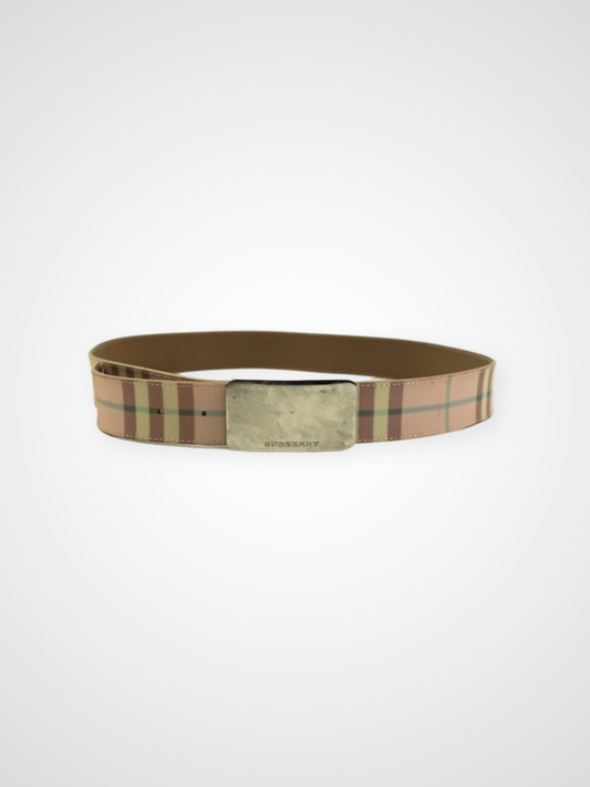 Ceinture rose à motif Check - Burberry