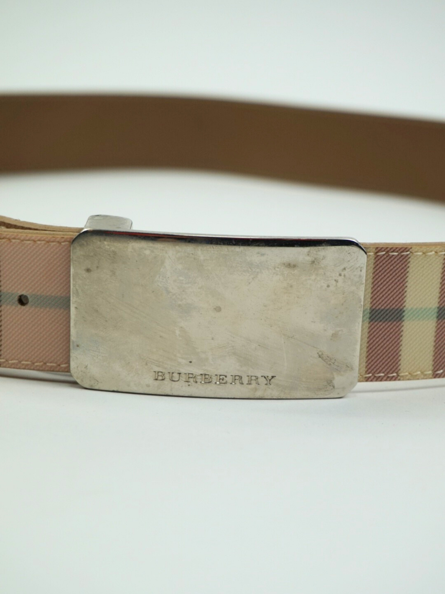 Ceinture rose à motif Check - Burberry