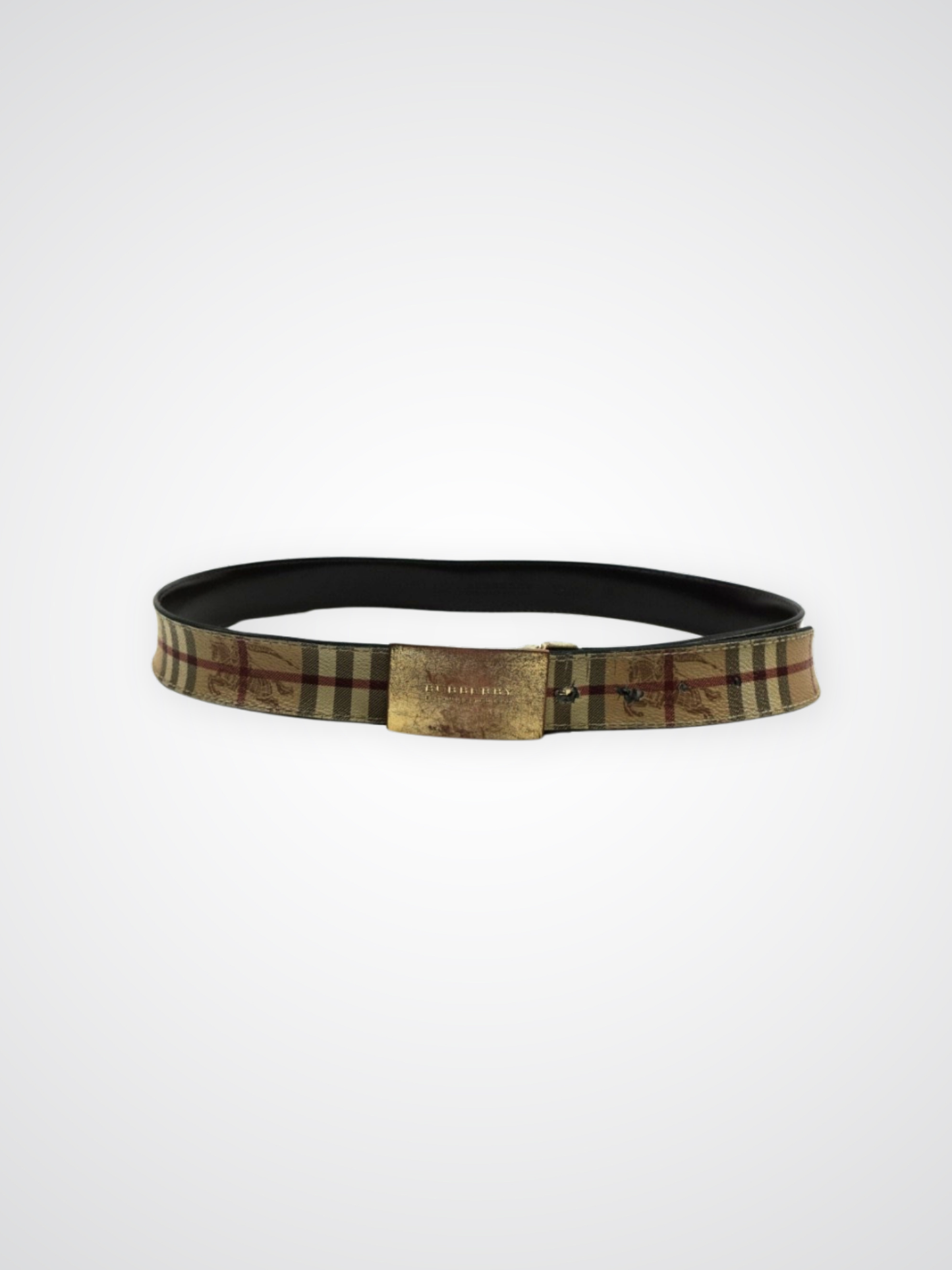 Ceinture à motif Check beige - Burberry