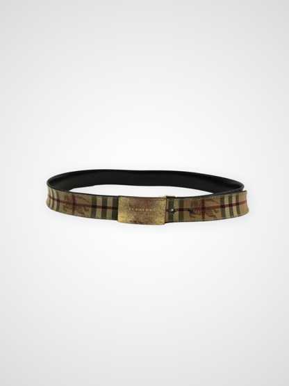 Ceinture à motif Check beige - Burberry