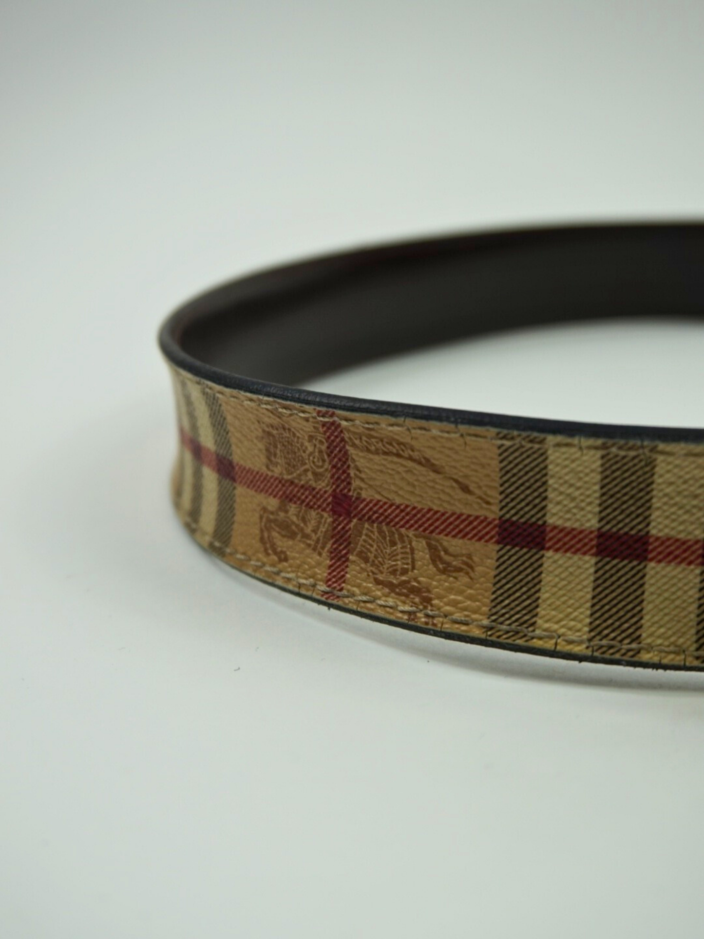 Ceinture à motif Check beige - Burberry