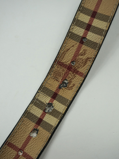 Ceinture à motif Check beige - Burberry