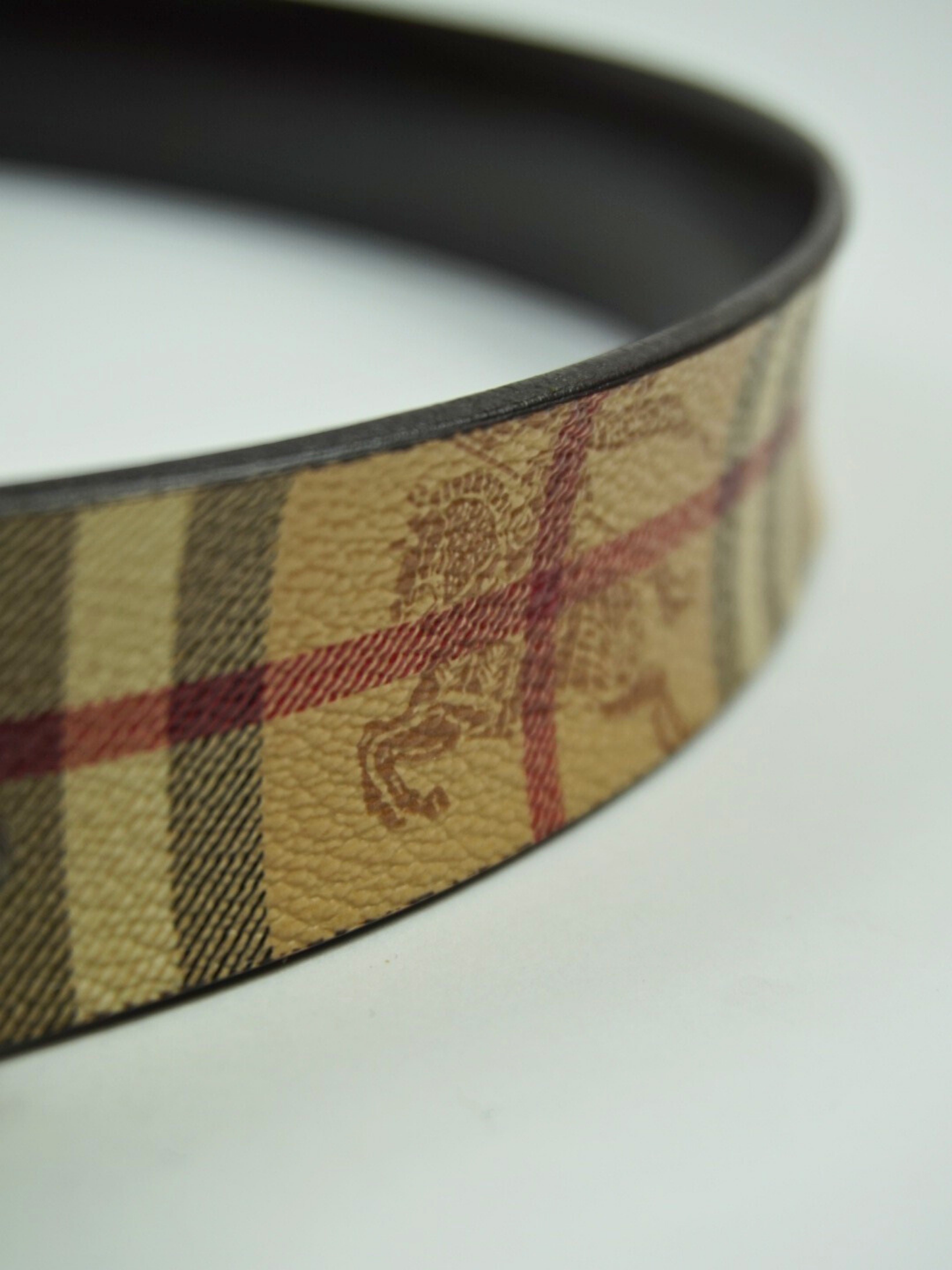 Ceinture à motif Check camel/marron - Burberry