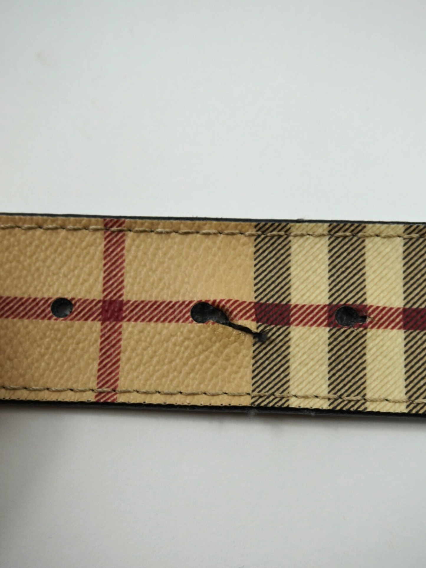 Ceinture camel à motif Check - Burberry