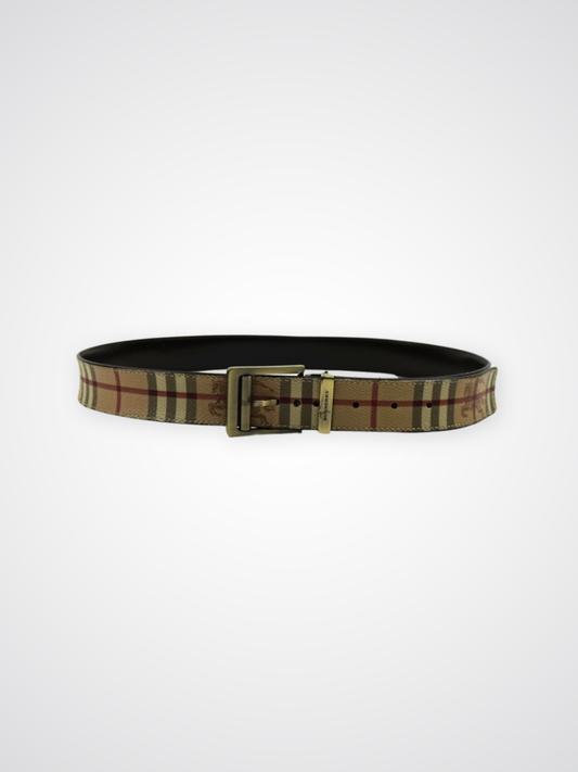 Ceinture camel à motif Check - Burberry