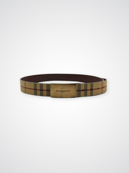 Ceinture camel à motif Check - Burberry