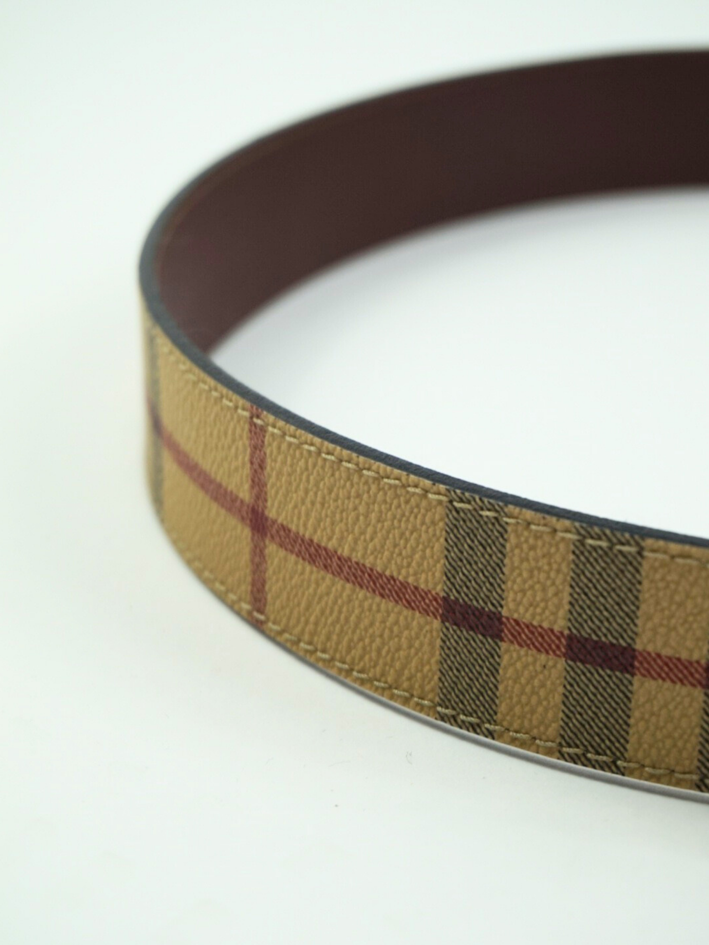 Ceinture camel à motif Check - Burberry