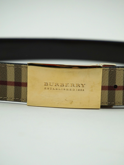 Ceinture camel à motif Check - Burberry