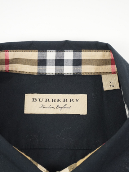 Chemise noire en coton - Burberry