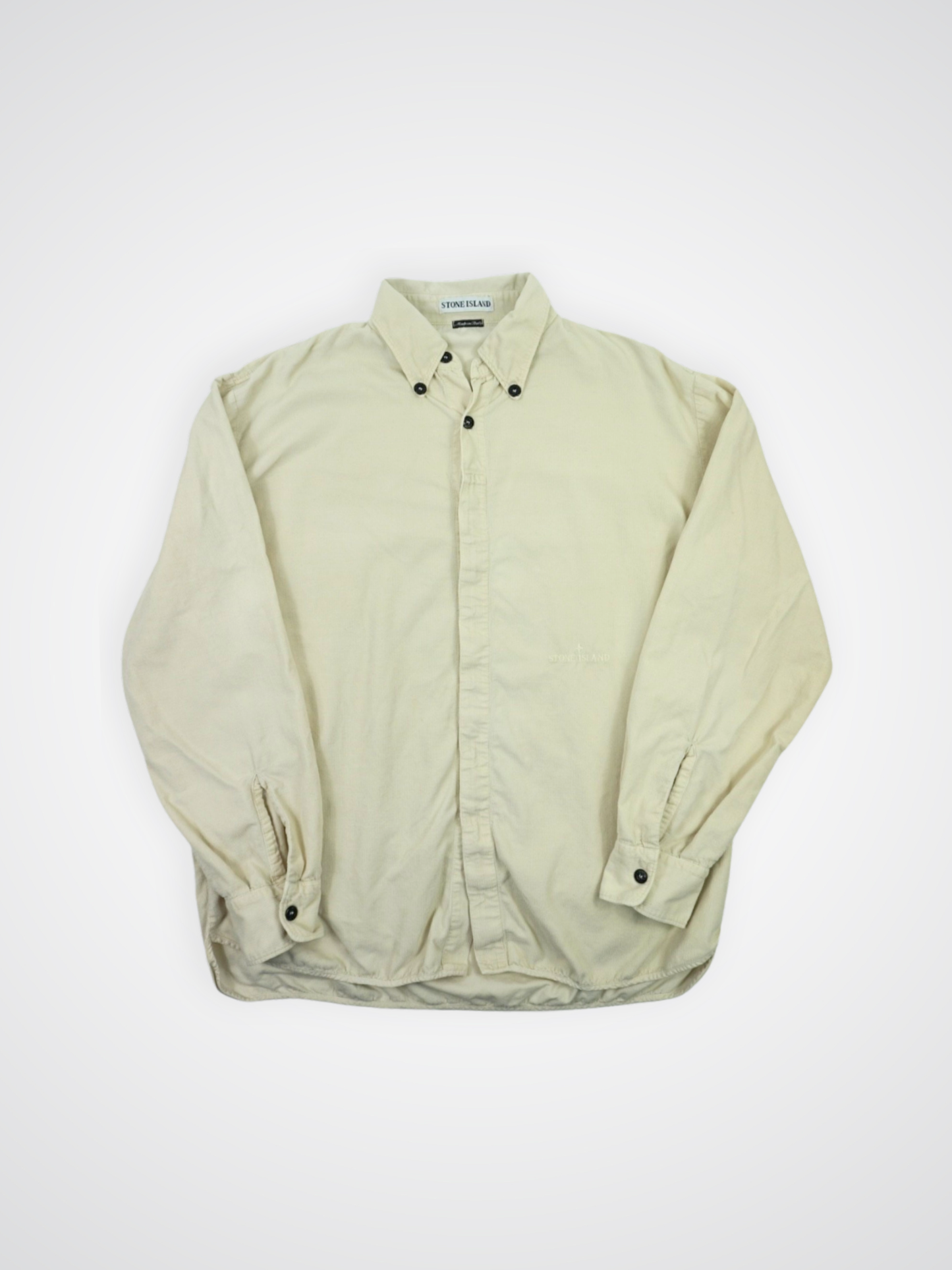 Chemise beige en velours - Stone Island