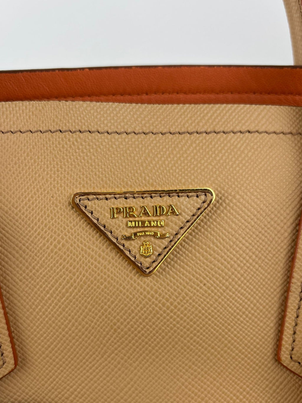Sac Double Cabas Prada cuir Saffiano