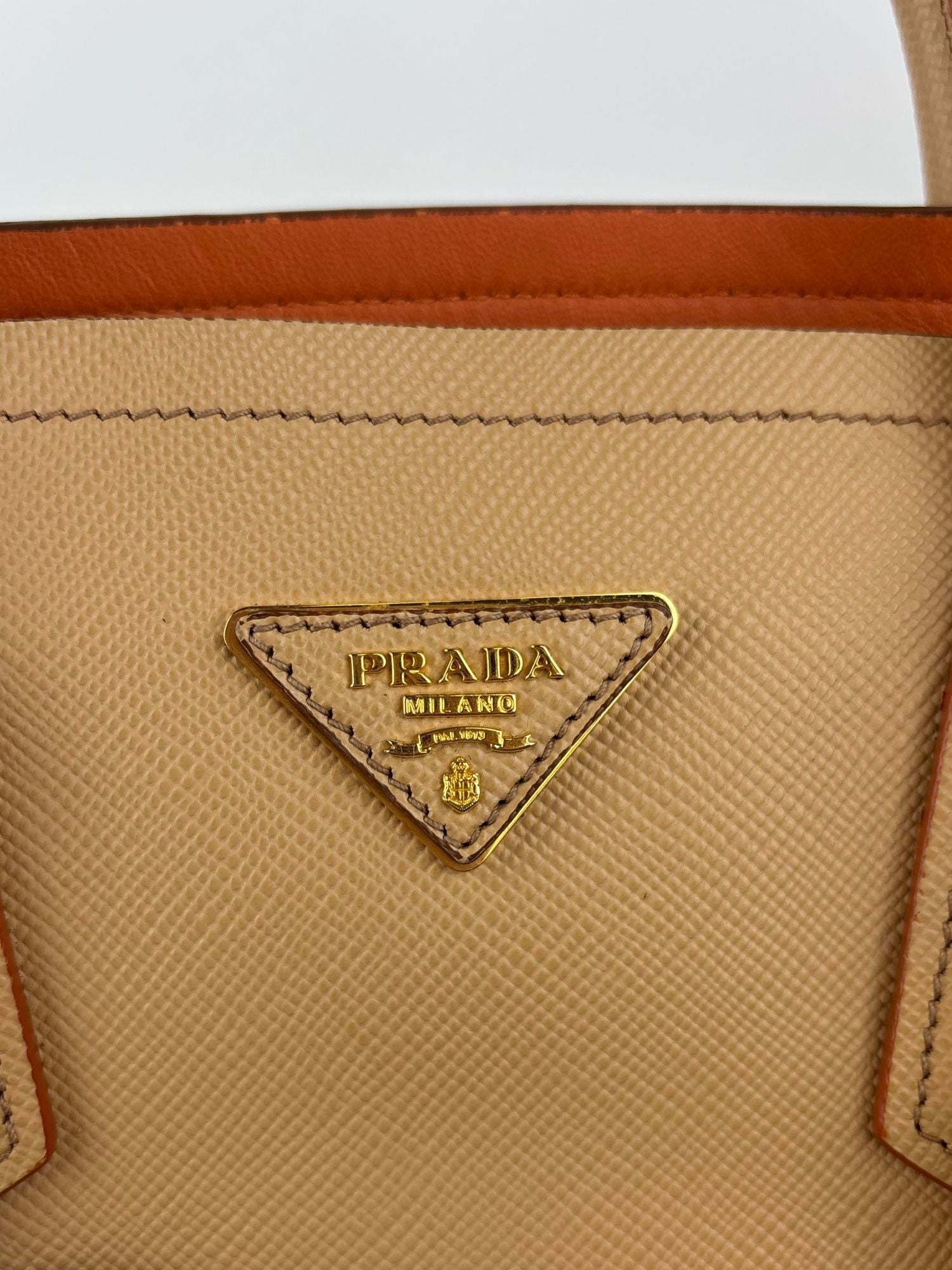 Sac Double Cabas Prada cuir Saffiano