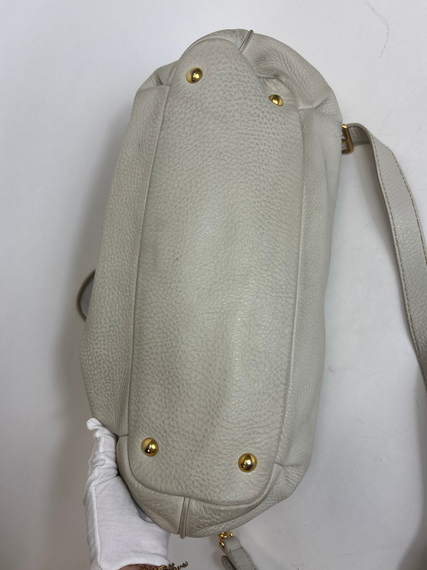 Sac Cabas écru Miu Miu