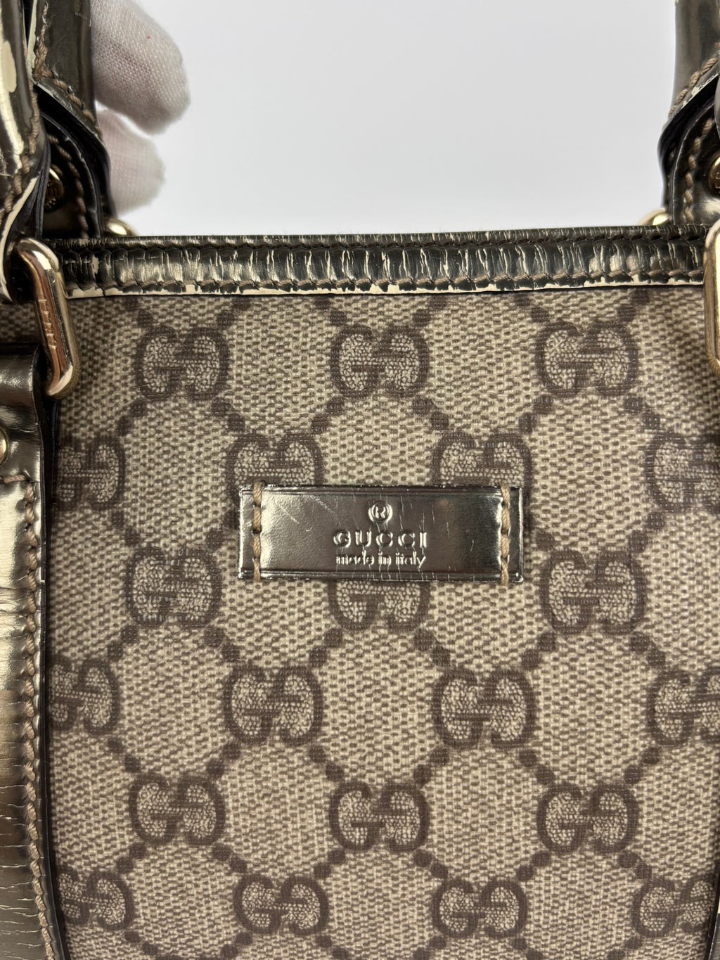 Sac mini Boston Gucci argenté