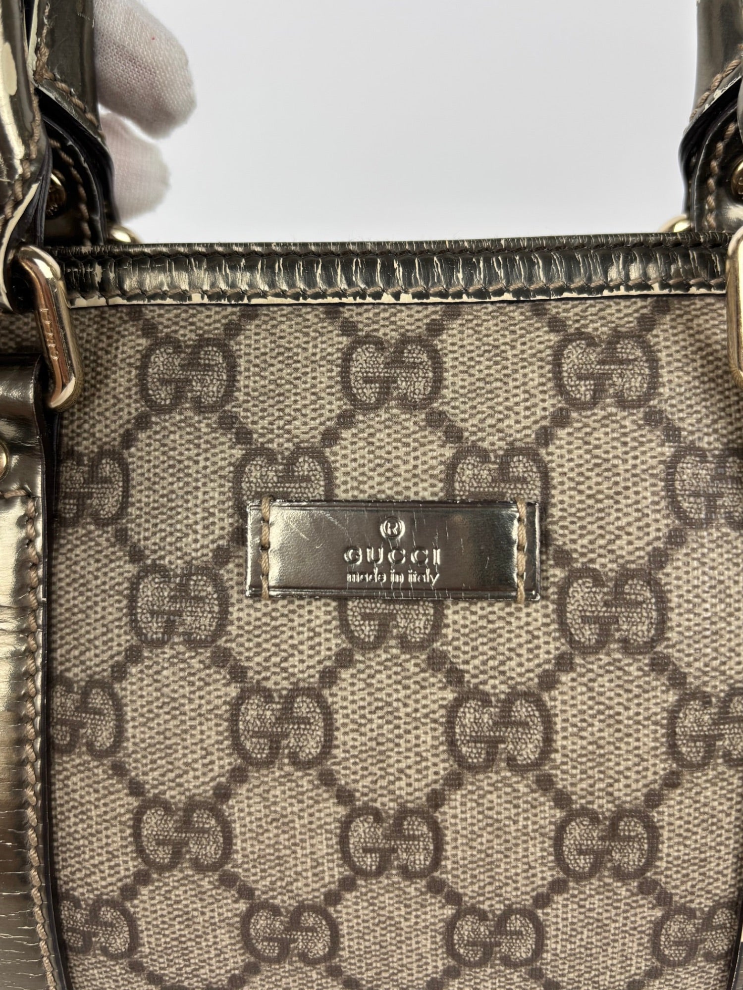 Sac mini Boston Gucci argenté