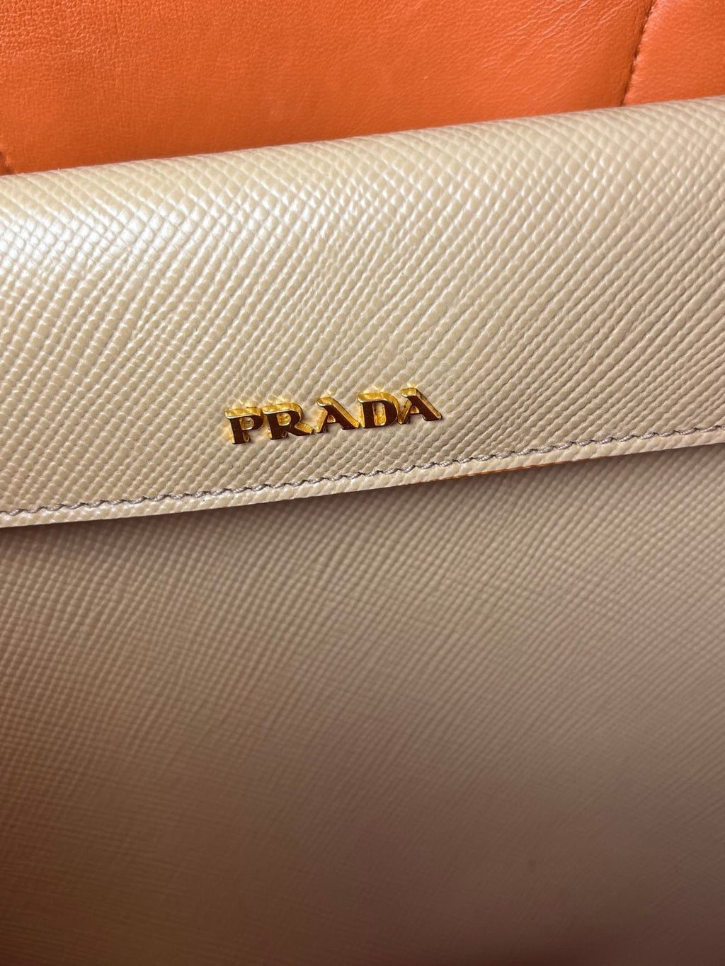 Sac Double Cabas Prada cuir Saffiano