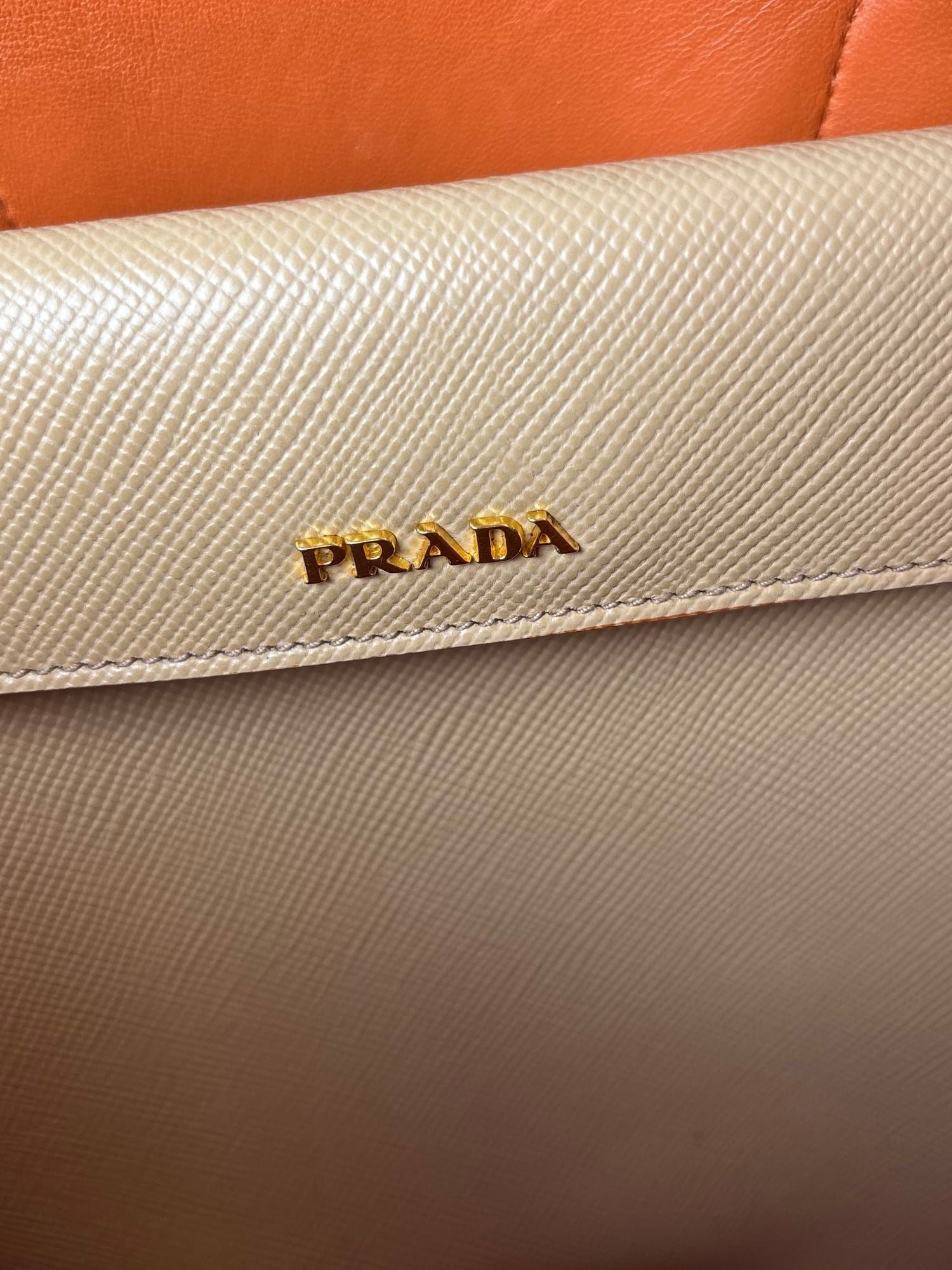 Sac Double Cabas Prada cuir Saffiano