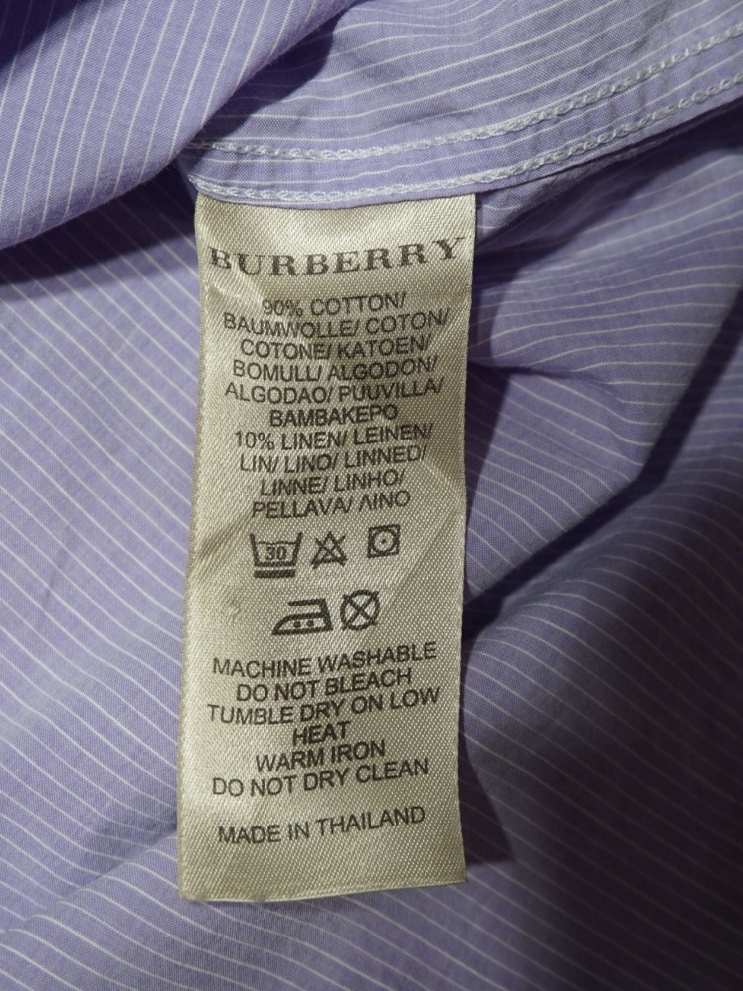 Chemise à manches courtes lilac Burberry (L)