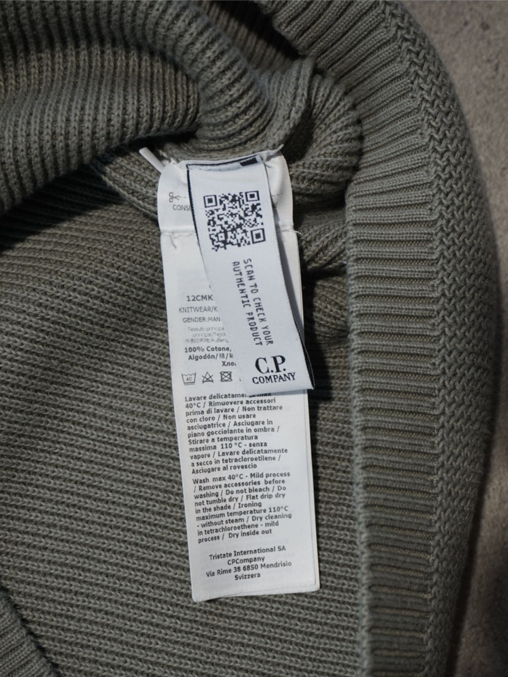 Pull en maille CP Company gris (M)