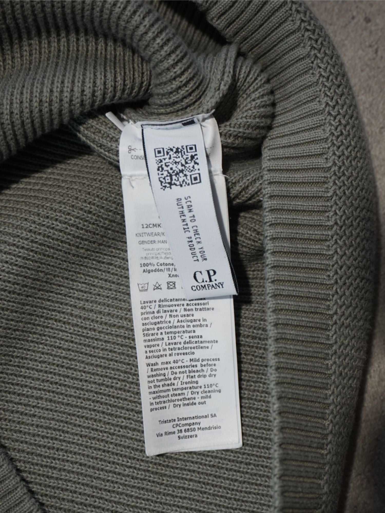 Pull en maille CP Company gris (M)