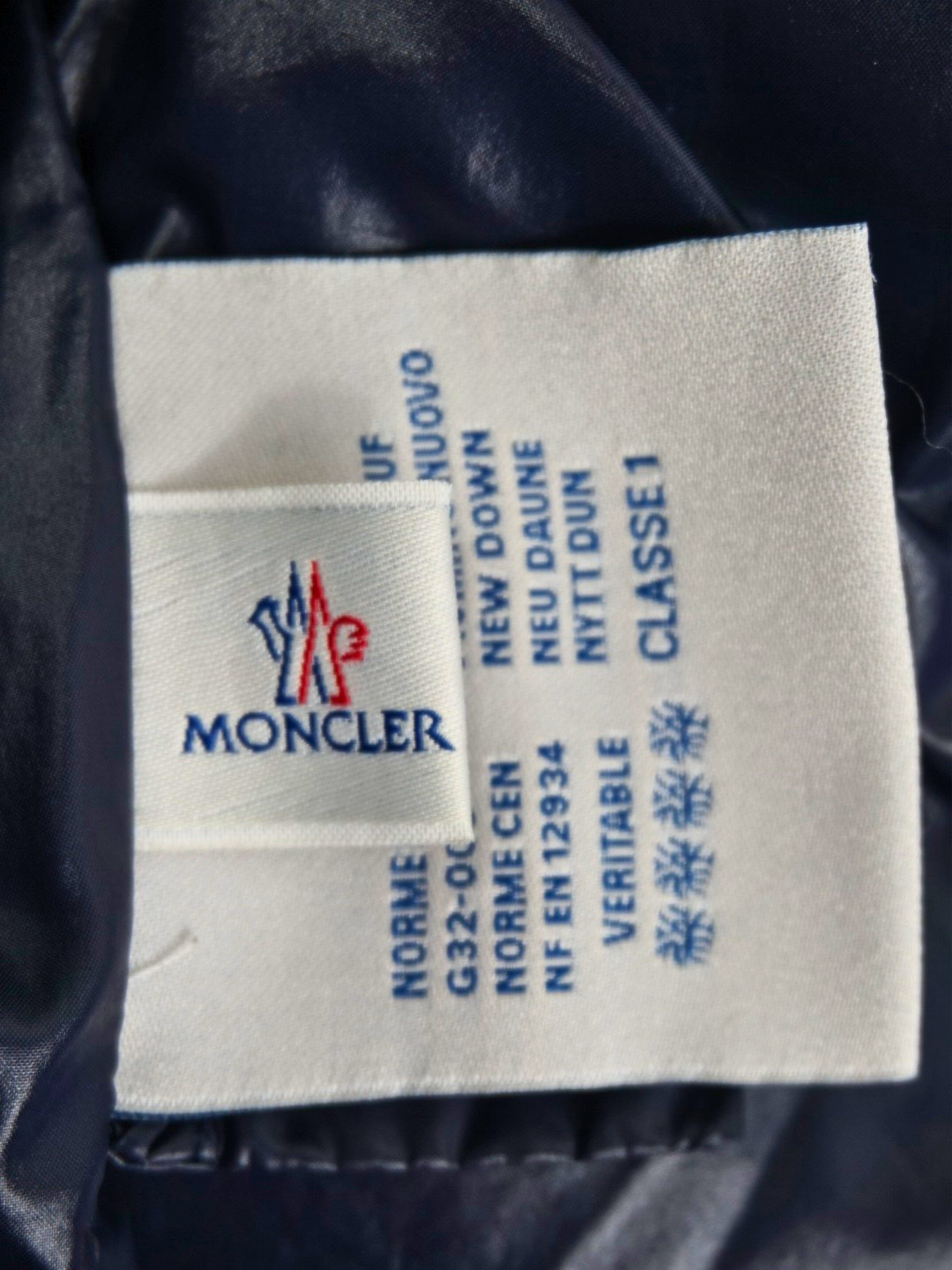 Doudoune longue bleu marine - Moncler