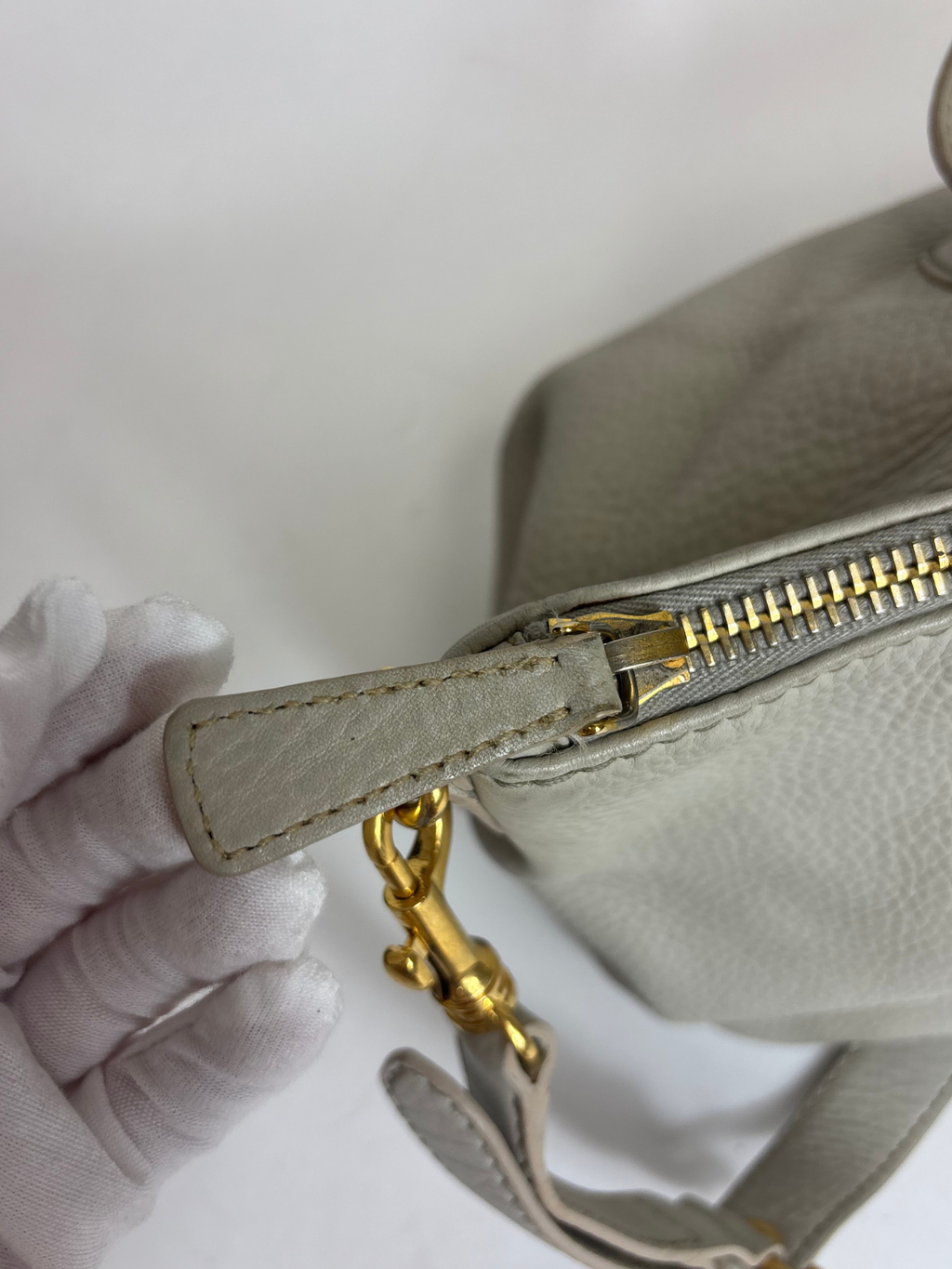 Sac Cabas écru Miu Miu