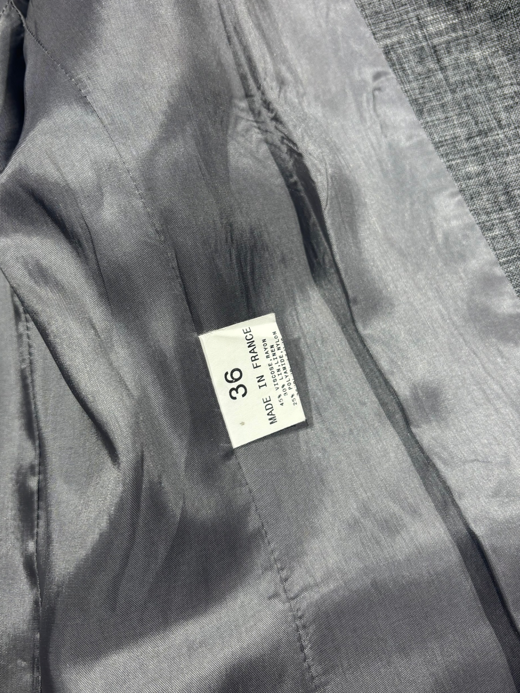 Blazer gris chiné Agnès B. (S femme)