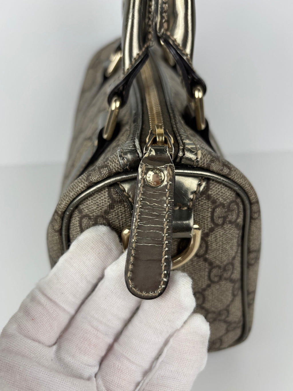 Sac mini Boston Gucci argenté
