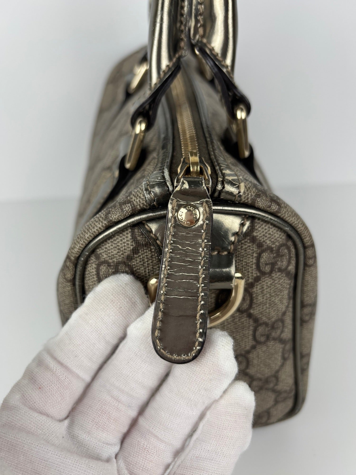 Sac mini Boston Gucci argenté