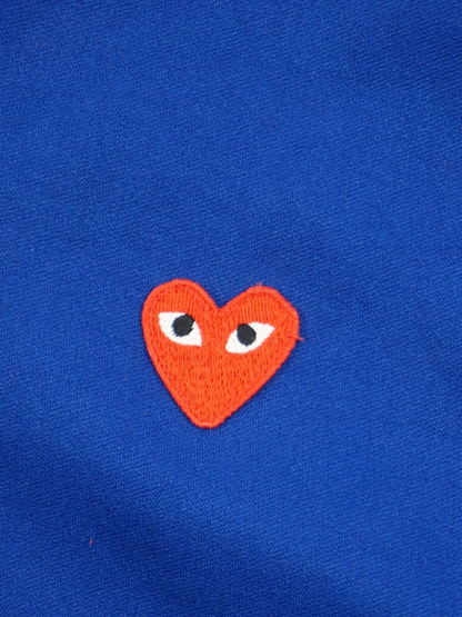 Sweat zippé bleu électrique à logo - Comme des Garçons